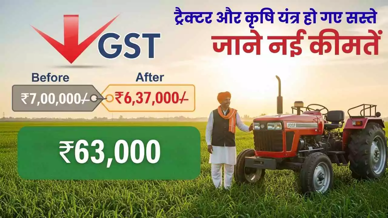 किसानों को राहत: ट्रैक्टर और कृषि यंत्रों की कीमतें घटीं. जानिए नई दरें