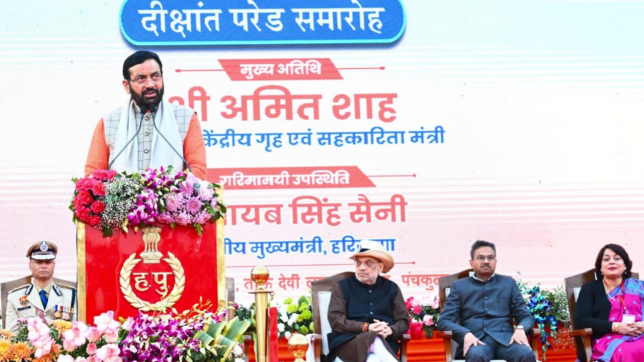 हरियाणा पुलिस में 5,061 नए जांबाजों की शानदार एंट्री, अमित शाह और नायब सिंह सैनी ने ली सलामी